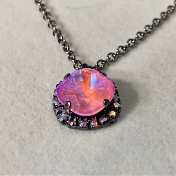 Handmade Pink Swarovski Crystal Necklace - Picture 5 of 12